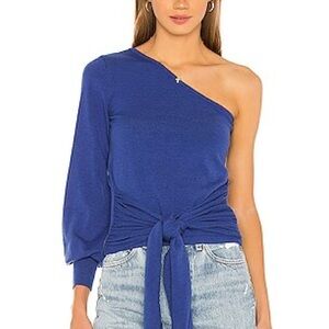 House of Harlow 1960 Blue One-Shoulder Top